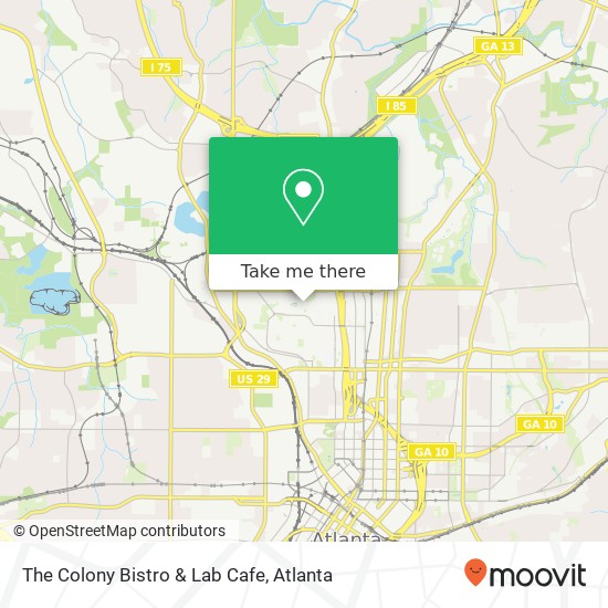 Mapa de The Colony Bistro & Lab Cafe