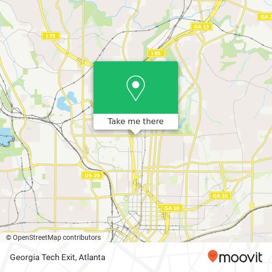 Georgia Tech Exit map