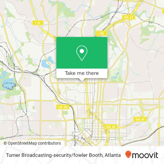 Mapa de Turner Broadcasting-security / fowler Booth