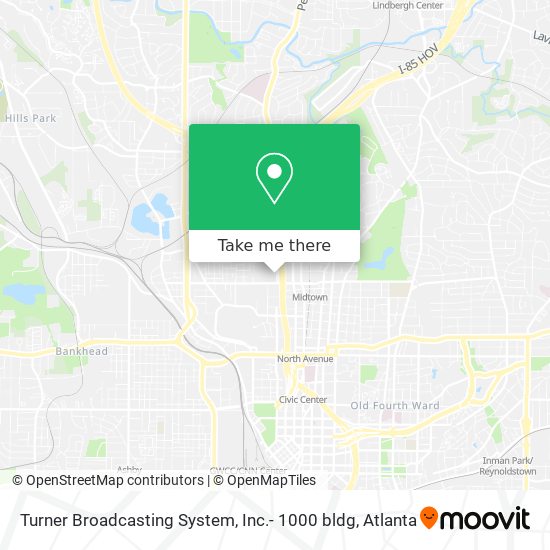 Mapa de Turner Broadcasting System, Inc.- 1000 bldg
