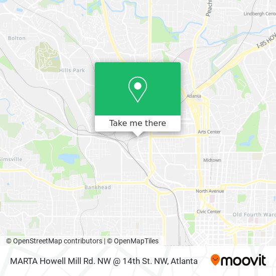 Mapa de MARTA Howell Mill Rd. NW @ 14th St. NW