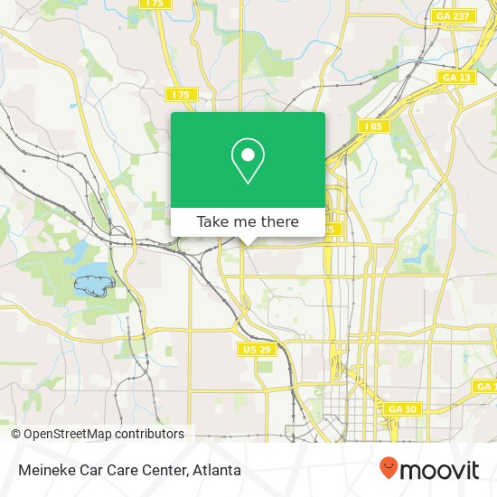 Mapa de Meineke Car Care Center