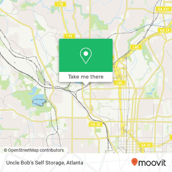 Uncle Bob's Self Storage map