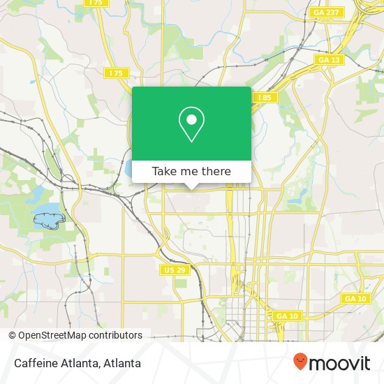 Caffeine Atlanta map