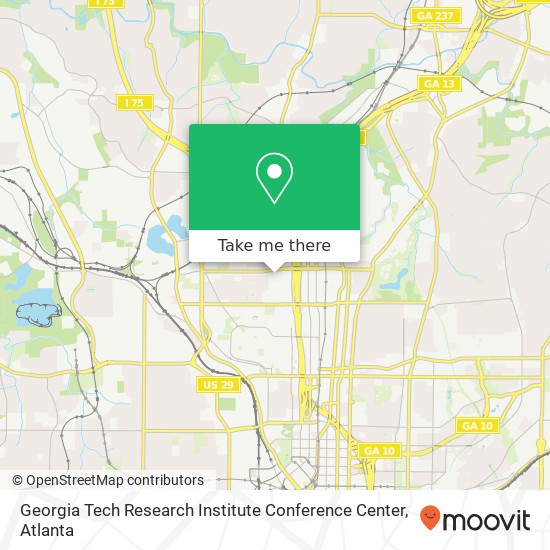 Mapa de Georgia Tech Research Institute Conference Center