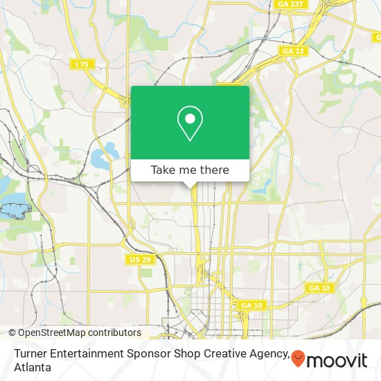 Mapa de Turner Entertainment Sponsor Shop Creative Agency