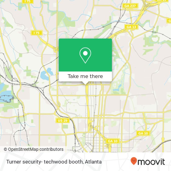 Mapa de Turner security- techwood booth
