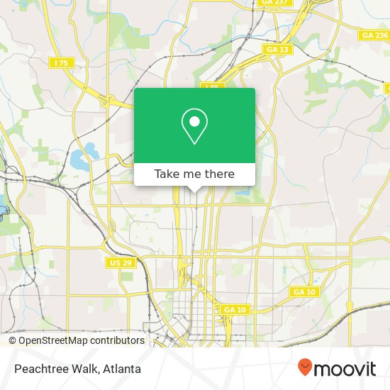 Mapa de Peachtree Walk