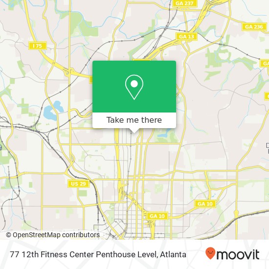 Mapa de 77 12th Fitness Center Penthouse Level