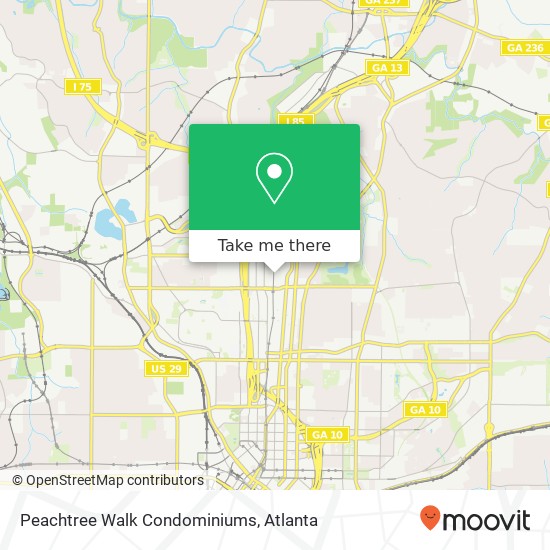 Mapa de Peachtree Walk Condominiums