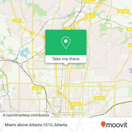 Mapa de Miami above Atlanta 1010