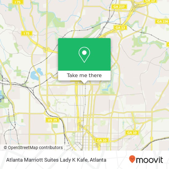 Atlanta Marriott Suites Lady K Kafe map