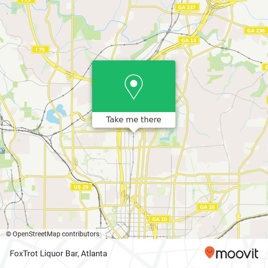 Mapa de FoxTrot Liquor Bar