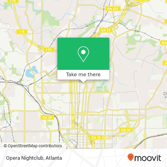 Opera Nightclub map