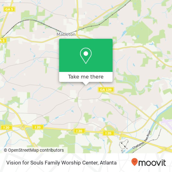Mapa de Vision for Souls Family Worship Center