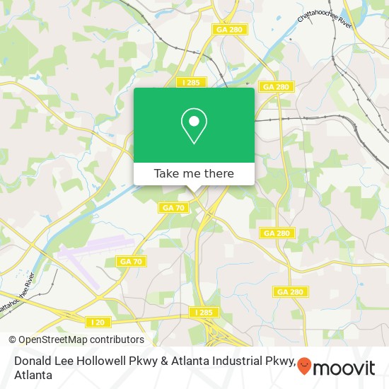 Donald Lee Hollowell Pkwy & Atlanta Industrial Pkwy map