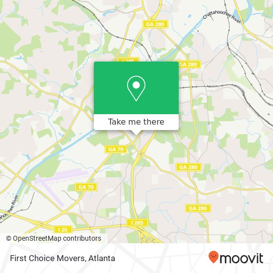 Mapa de First Choice Movers