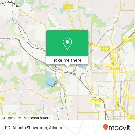 PDI Atlanta Showroom map