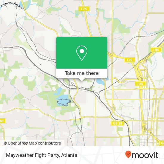 Mayweather Fight Party map