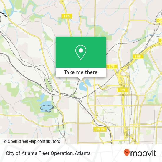 Mapa de City of Atlanta Fleet Operation