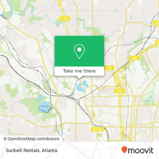 Sunbelt Rentals map