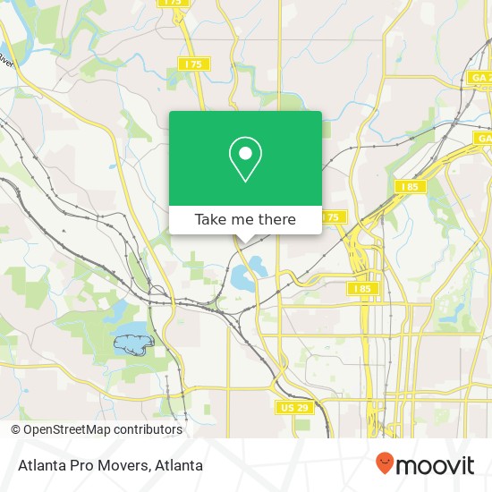 Mapa de Atlanta Pro Movers