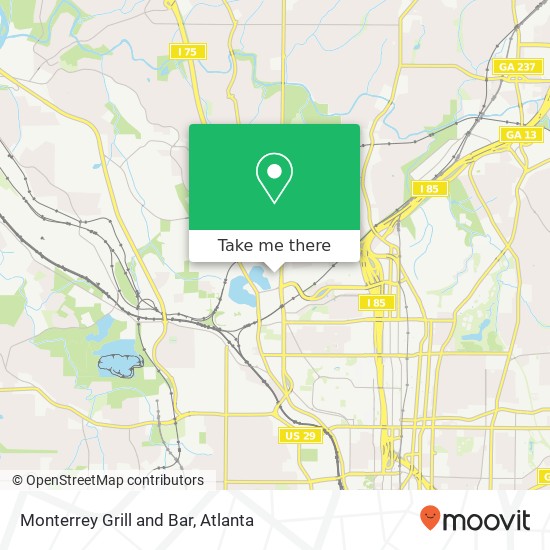 Mapa de Monterrey Grill and Bar