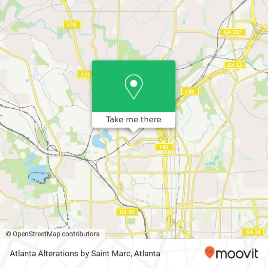 Atlanta Alterations by Saint Marc map