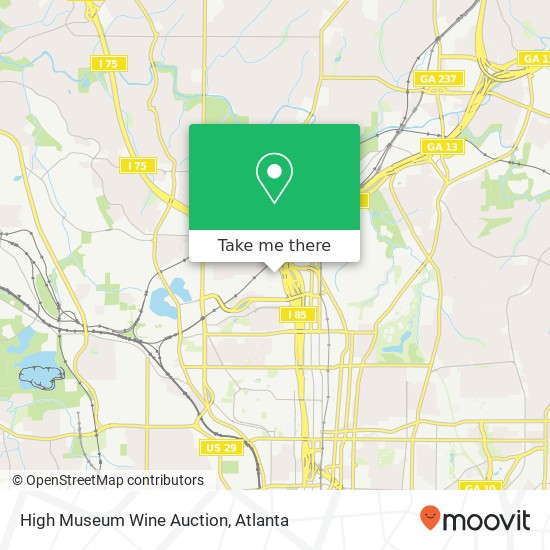 High Museum Wine Auction map