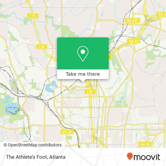 The Athlete's Foot map