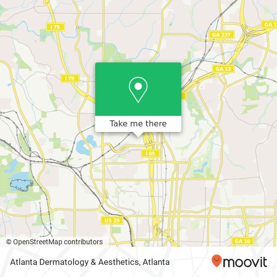 Atlanta Dermatology & Aesthetics map