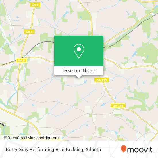 Betty Gray Performing Arts Building map