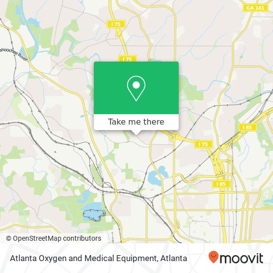 Mapa de Atlanta Oxygen and Medical Equipment