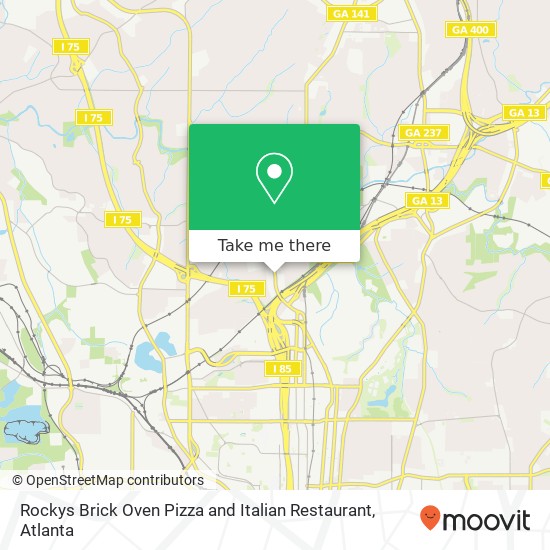 Mapa de Rockys Brick Oven Pizza and Italian Restaurant