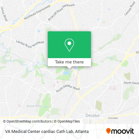 VA Medical Center cardiac Cath Lab map