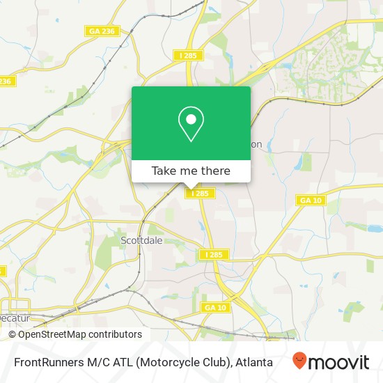 Mapa de FrontRunners M / C ATL (Motorcycle Club)