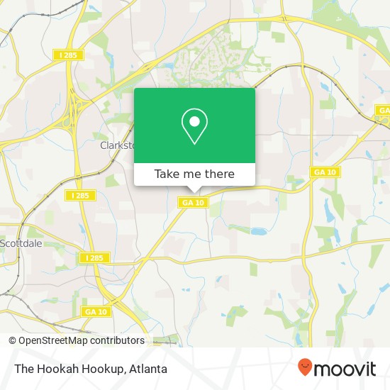 The Hookah Hookup map