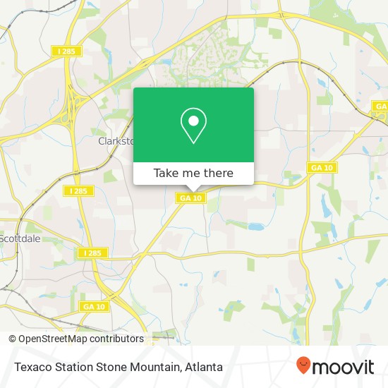 Texaco Station Stone Mountain map