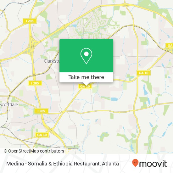 Medina - Somalia & Ethiopia Restaurant map