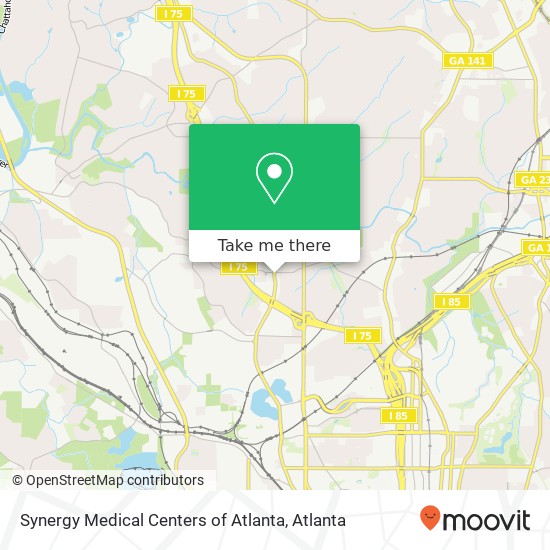 Synergy Medical Centers of Atlanta map