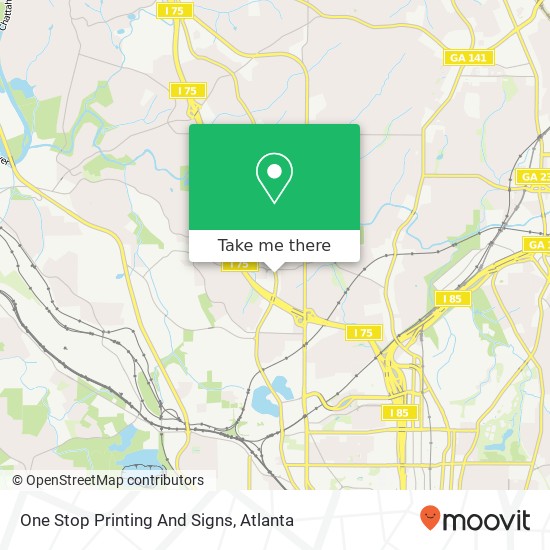 One Stop Printing And Signs map