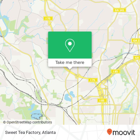 Mapa de Sweet Tea Factory