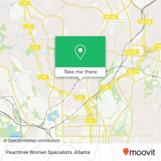 Mapa de Peachtree Women Specialists