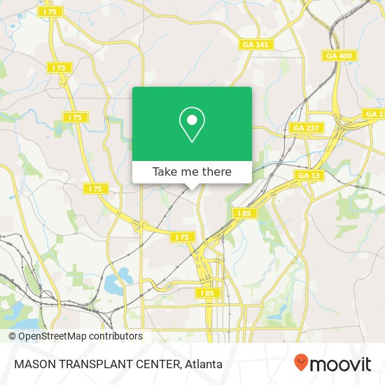 Mapa de MASON TRANSPLANT CENTER