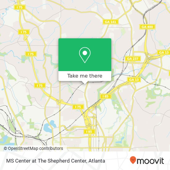 MS Center at The Shepherd Center map