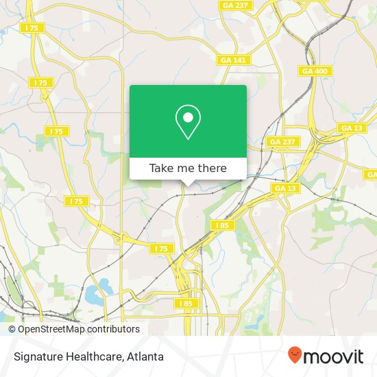 Mapa de Signature Healthcare