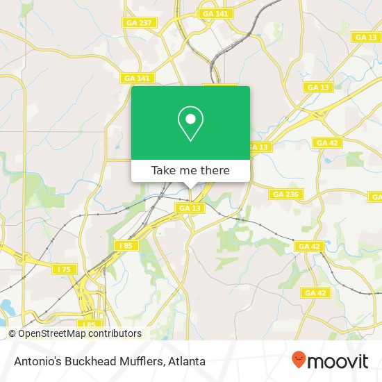 Mapa de Antonio's Buckhead Mufflers