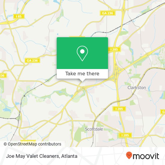 Joe May Valet Cleaners map