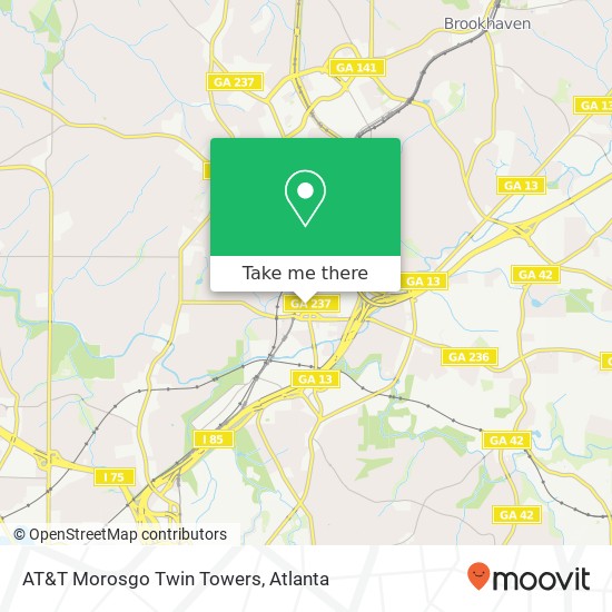 Mapa de AT&T Morosgo Twin Towers