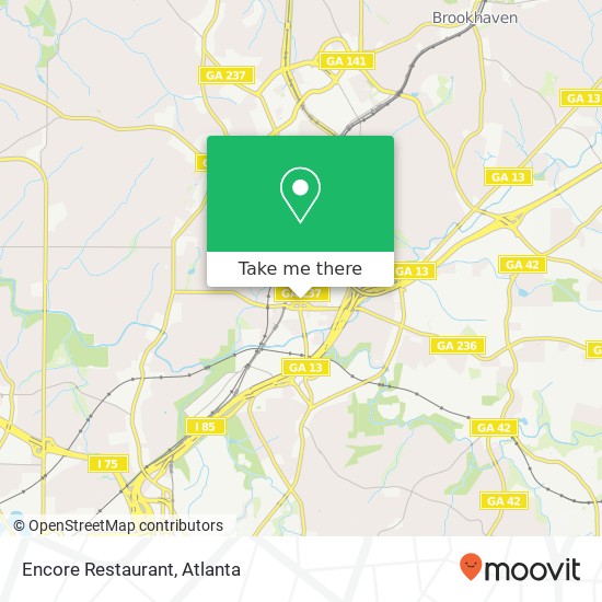 Mapa de Encore Restaurant